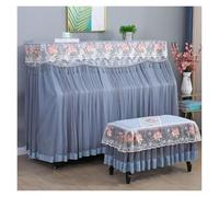 Housse piano dentelle volant Piano couverture complète demi-ouvert princesse dentelle poussière moderne Simple tabouret en tissu(Color 11,153x35cm 38x78cm)