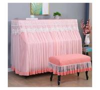 Housse piano dentelle volant Piano couverture complète demi-ouvert princesse dentelle poussière moderne Simple tabouret en tissu(Color 1,153x35cm 38x78cm)
