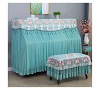 Housse piano dentelle volant Piano couverture complète demi-ouvert princesse dentelle poussière moderne Simple tabouret en tissu(Color 10,153x35cm 38x58cm)