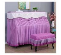 Housse piano dentelle volant Piano couverture complète demi-ouvert princesse dentelle poussière moderne Simple tabouret en tissu(Color 5,153x35cm 38x78cm)