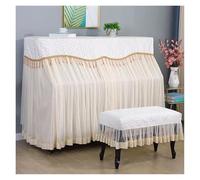 Housse piano dentelle volant Piano couverture complète demi-ouvert princesse dentelle poussière moderne Simple tabouret en tissu(Color 7,153x35cm 38x58cm)