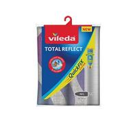 Vileda Housse Total Reflect pour planche à repasser, Réflète chaleur/vapeur, 120–130×38–45 cm, Gris