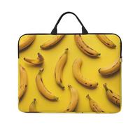 Housse plate pour ordinateur portable 35,6 cm, motif bananes - Résistante à l'eau - Pour homme et femme
