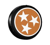 Housse Pneu Drapeau À Trois Étoiles du Tennessee Housse Roue De Secours Imperméables Polyester Sac De Pneus pour Remorque SUV Voiture,80-83cm