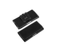 Avizar Housse pochette ceinture doubles attaches pour Smartphones taille SL Noir
