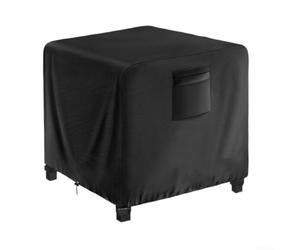 Housse Poêle Feu Carrée 28x28x25 Pouces Résistante Vent | Tissu Oxford 420D pour robuste, de serrage ajustable, résiste vents forts et pluies battantes, pour usage extérieur toute