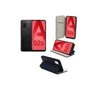 Housse Portefeuille à Rabat bleue pour Samsung Galaxy A02s 4G avec Porte Cartes