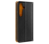 Housse Portefeuille Pour Samsung S24 Plus Et S25 Plus Cuir Véritable Noir
