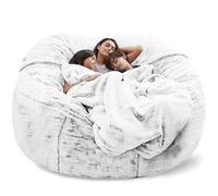 Housse Pouf Seul Velours Doux Épais Lavable sans Remplissage Fermeture Éclair Facile À Enlever pour Grand Pouf Chaise De Lecture Poufs Géants Adultes,O,180 * 90cm