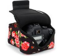 Housse pour Appareil Photo Reflex numérique avec Protection en néoprène, Boucle de Ceinture Holster ¿ Compatible avec Canon EOS Rebel T7, 850D, Nikon D3500, D5600, et Plus