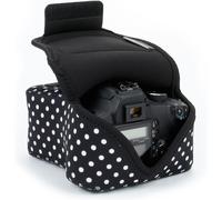 Housse pour Appareil Photo Reflex numérique avec Protection en néoprène, Boucle de Ceinture Holster ¿ Compatible avec Canon EOS Rebel T7, 850D, Nikon D3500, D5600, et Plus