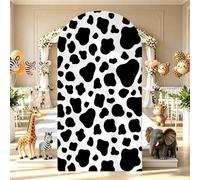 Housse pour arche à motif vache housse pour arche mariage bannière en tissu extensible ajustée pour cérémonie remise diplôme anniversaire mariage fête prénatale et décoration de fête