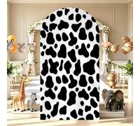 Housse pour arche à motif vache housse pour arche mariage bannière en tissu extensible ajustée pour cérémonie remise diplôme anniversaire mariage fête prénatale et décoration de fête