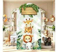 Housse pour arche de scène Animaux mignons Thème zoo Housse pour arche scène tissu extensible ajustable Bannière cérémonies remises diplômes anniversaires mariages fêtes naissance autres événements