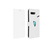 Housse pour Asus ROG Phone 2 Etui Folio Porte-carte Fonction Support Vidéo Blanc