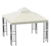 Housse pour auvent Auvent de Remplacement for Gazebo 10 x pi - Couverture supérieure à Deux Niveaux for Toit extérieur Abri for Barbecue(Beige)