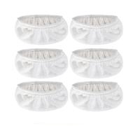 Housse pour Balai Microfibre, Chiffon de Serpillière Microfibre pour Swiffer Sweeper, 6 Pièces Recharge pour Balai à Franges, Accessoires Compatibles avec Swiffer (Blanc 25,4 x 11,5 cm)