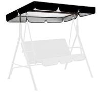 Housse pour balancelle, Housse de rechange for auvent pivotant 600D, imperméable, for 2/3 places, multicolore, plusieurs tailles(Black,65*45*6in/164*114*15cm)
