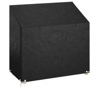 Housse pour banc de jardin 130 x 70 x 70/88 cm en polyéthylène | 8 œillets en aluminium, corde de fixation, imperméable, facile à plier, pour un usage quotidien