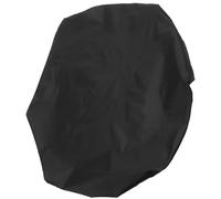 Housse pour Barbecue Ronde 112cm Oxford PVC Noir, Protection Extérieure | Cordon Élastique, Coutures Doubles et Fermeture à Lien, pour Foyers 24 Pouces et Grils Ronds