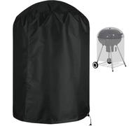 Housse pour Barbecue Sphérique Imperméable Anti-déchirure Tissu Oxford 420D Anti-UV avec Sangle latérale Coupe-Vent Noir Φ73 x 110cm