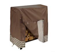 Housse pour bois de chauffage d'extérieur fabriquée à partir de tissu Oxford 600D, garantit que votre bois de chauffage reste au sec pour des soirées confortables près du feu (café)