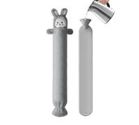 Housse pour bouillotte - Lapin - Longue pochette chauffante | Housse en peluche douce, pour le cou, les épaules, l'abdomen, les mains, les jambes, les femmes, les enfants, les voyages
