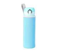 Housse pour bouteille d'eau - Manchon de protection pour bouteille en verre pour voyage, bouteille en verre isolée confortable - Bretelles isolées pour sports de plein air, bleu, Voir description