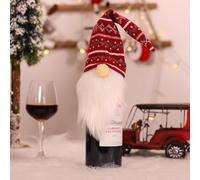 Housse pour bouteille Vin Noël pour chapeau Père Barbe 39cm Housse(G-JT47) | pour chapeau feutre pour premium, barbe peluche douce, design humoristique, rÃ©utilisable, finition soignÃ©e
