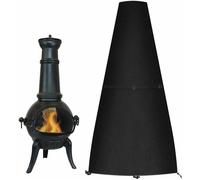 Housse pour Braséro Rond Imperméable, Housse pour Foyer D'extérieur Couverture de Gril Housse Bâche de Protection BBQ (122x21/61cm)