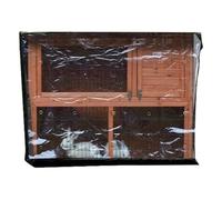 Housse pour cage à lapin - 122 x 50 x 105 cm Housse en tissu double couche | Cage à lapin | Fournitures de protection hivernale thermique Oxford 210D Oxford, housses de clapier doubles avec fenêtre
