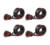Housse pour canne, couvre-canne en filet de protection - élastique robuste pour rangement d'outils pour voyage plage lac garage quai rivière Kayak bateau pont surf et rivage, Rouge/noir,