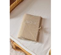 Housse pour carnet de santé en gaze vichy vichy caramel TU