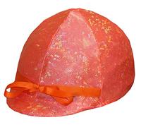 Housse pour casque d'équitation Orange holographique