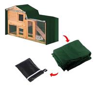 Housse pour clapier triangulaire - Tissu Oxford 210D imperméable (180 x 52 x 86 cm, vert)