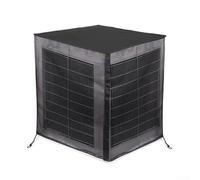Housse pour climatiseur en tissu Oxford 600D résistant aux intempéries avec ventilation en maille, protection contre les feuilles et la neige, housse anti-poussière pour condensateur extérieur (81 x