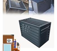 Housse pour climatiseur extérieur avec grille inclinée pour une circulation de l'air libre et une protection contre les intempéries
