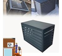 Housse pour climatiseur extérieur avec grille inclinée pour une circulation de l'air libre et une protection contre les intempéries