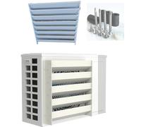Housse pour climatiseur extérieur - Mini déflecteur d'air split AC, direction du flux d'air réglable pour unités de fenêtre, 45 x 45 cm - Améliore l'efficacité du refroidissement