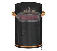 Housse pour Colonne De Feu | Protecteur Ajustable Et Imperméable pour Meubles D'Extérieur,Housse pour Foyer Cylindrique De Patio - pour Jardin Balcon Pelouse Prairie Porche Maison