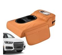 Housse pour console centrale de la voiture - Organisateurs intérieurs en cuir - Accoudoir de véhicule - Coussin de rehaussement avec espace de rangement - Pour SUV, berline, voiture et