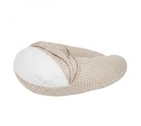 Housse pour coussin de grossesse, maternité et d'allaitement - 100% Coton - 170 cm - Beige pois - Monsieur Bébé
