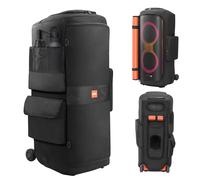 Housse pour enceinte compatible avec JBL PartyBox 710,Housse de protection anti-poussière sans fond/Sac de rangement pour JBL PartyBox 710,Noir et orange(ne convient pas au modèle 720,Sans roulettes)