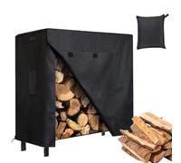 Housse Pour Étagère À Bois - Tissu Oxford 210D 122 X 61 X 107 Cm, Housse Imperméable Pour Bois De Chauffage, Protection UV Coupe-vent | Stockage Extérieur De Bûches, Abri Robuste Réglable, Pluie, Neig