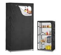 Housse pour étagères métalliques fabriquée en tissu Oxford 210D avec accès complet à la fermeture éclair, deux poches latérales et un mécanisme de fixation antidérapant (152,4 x 61 x 182,9 cm)