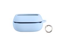 Housse pour étui d'écouteurs Compatible avec JBL Live Flex 4, étui en Silicone pour écouteurs, boîtier de Rangement pour Casque avec Boucle Ronde (étui Seul) (Bleu Ciel)