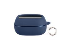 Housse pour étui d'écouteurs Compatible avec JBL Live Flex 4, étui en Silicone pour écouteurs, boîtier de Rangement pour Casque avec Boucle Ronde (étui Seul) (Bleu Marine)