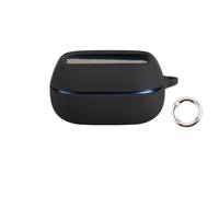 Housse pour étui d'écouteurs Compatible avec JBL Live Flex 4, étui en Silicone pour écouteurs, boîtier de Rangement pour Casque avec Boucle Ronde (étui Seul) (Noir)
