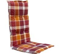 Housse pour fauteuil à haut dossier - KARO en rouge / orange