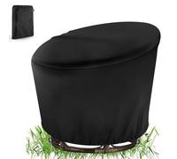 Housse pour Fauteuil Papasan, Imperméables Bâche de Protection pour Chaise Papasan de Jardin Extérieur, 420D oxford Couverture de Chaises à Bascule en Osier pour B(Size:420D:132*51*89cm,Color:noir)